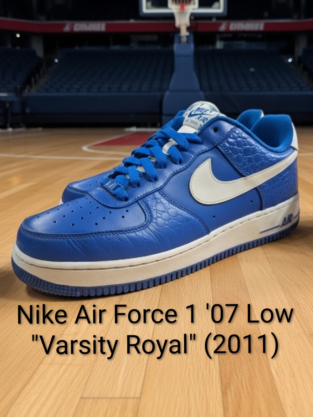 Nike Air Force 1 '07 Low Rare "Varsity Royal" (2011) Mens 11 EUC